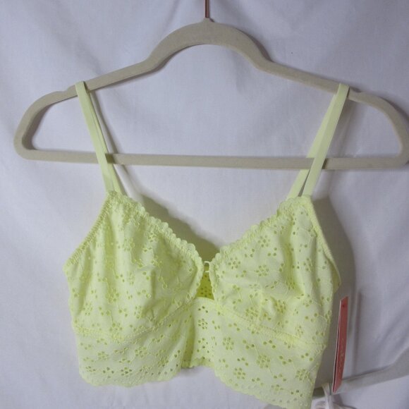 Colsie Lot of 2 Babydoll Cami Bralette Tank Tops Yellow White Size Small NWT - Picture 3 of 12